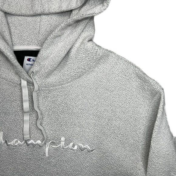 Champion Women's Size Medium Gray Logo Embroidered Hoodie - Picture 5 of 12